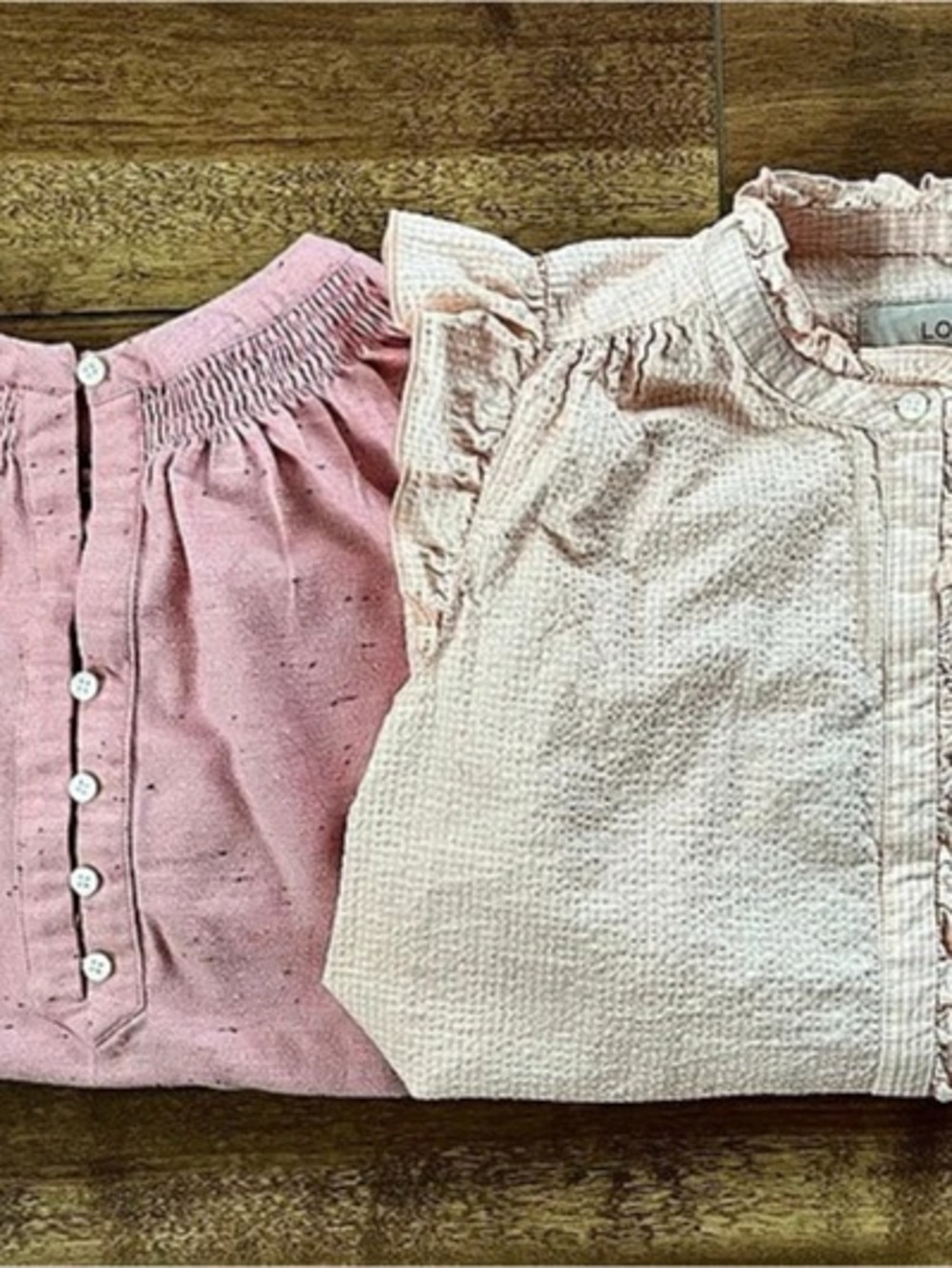 LOFT Set of 2 Blouses Long Sleeve & Ruffle Top Size XXSP